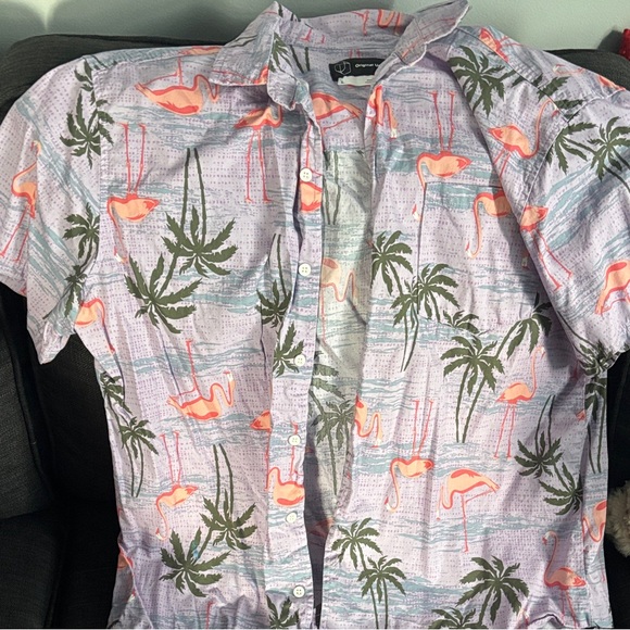 Original Use Other - Original Use Flamingo and Palm Print Men's Shirt